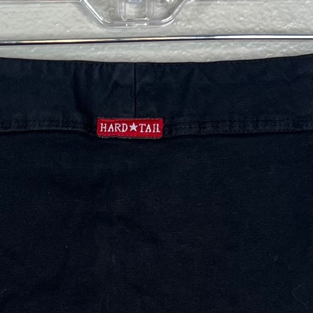 Hard Tail Mini Skirt Size 29 Black Button Front Cotton Y2K Grunge Made in USA - Picture 6 of 6